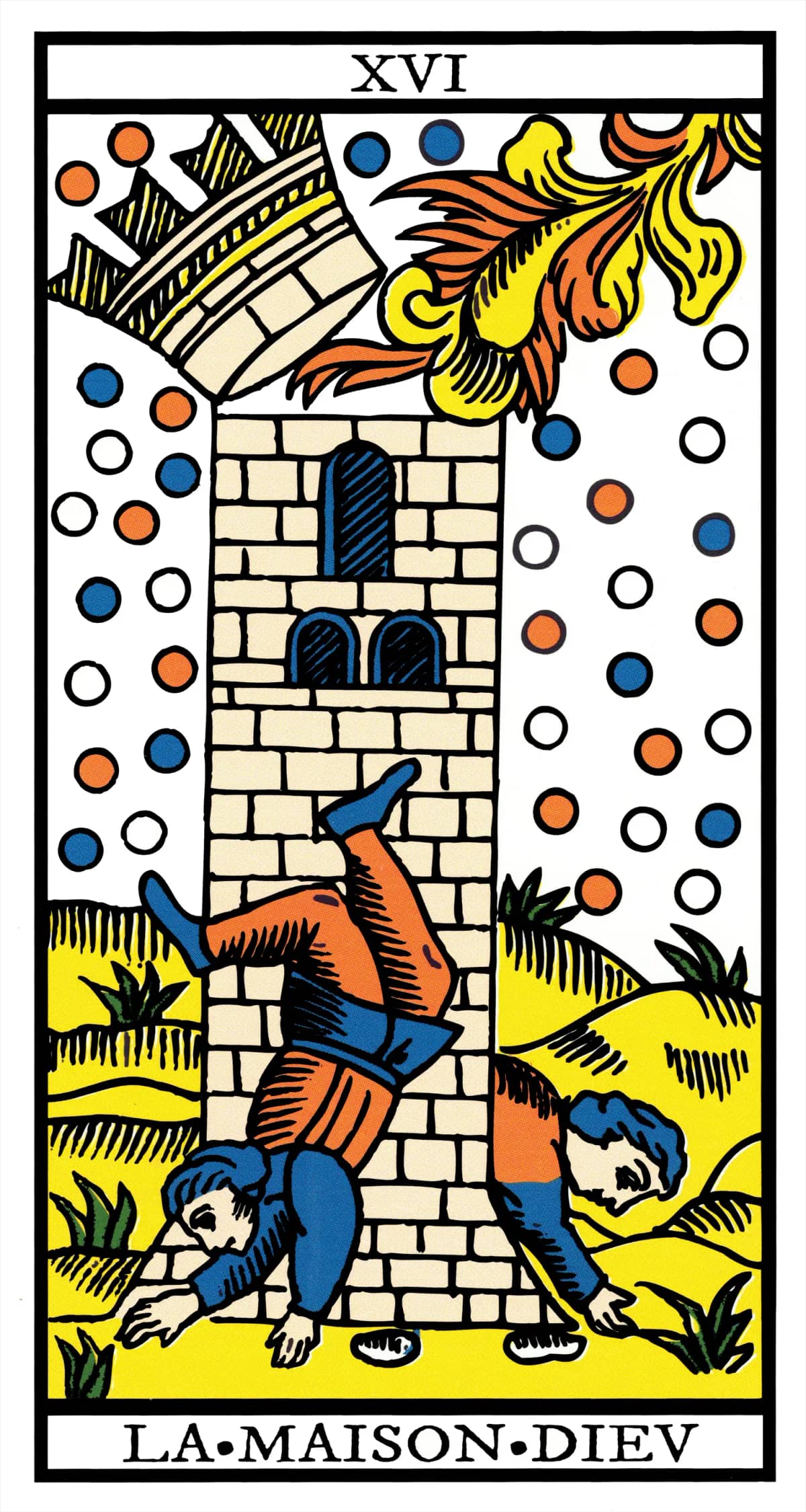 La Maison Dieu — Tarot de Marseille classique (type Grimaud)