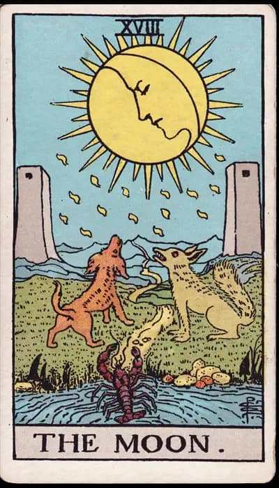 La Lune — Tarot Rider-Waite-Smith