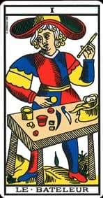 Le Bateleur — Tarot de Marseille classique (type Grimaud)