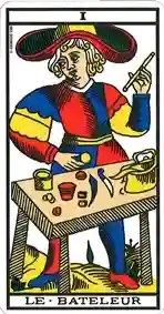 Le Bateleur — Tarot de Marseille classique (type Grimaud)