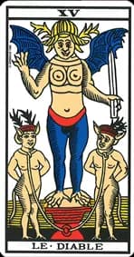 Le Diable — Tarot de Marseille