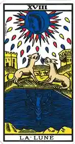 La Lune — Tarot de Marseille