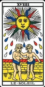 Le Soleil — Tarot de Marseille classique (type Grimaud)