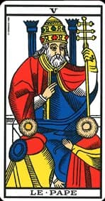 Le Pape — Tarot de Marseille