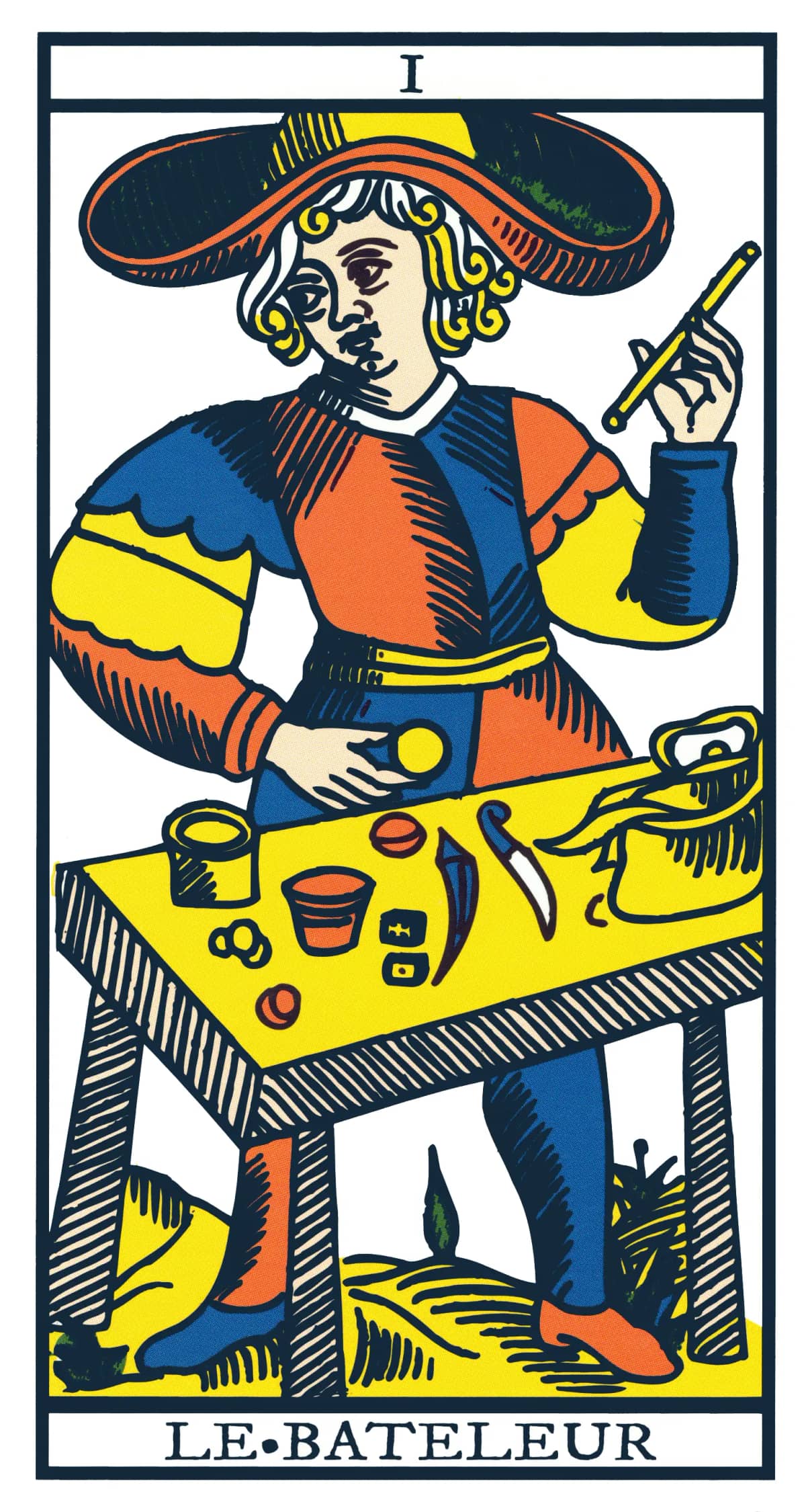 Le Bateleur — Tarot de Marseille classique (type Grimaud)