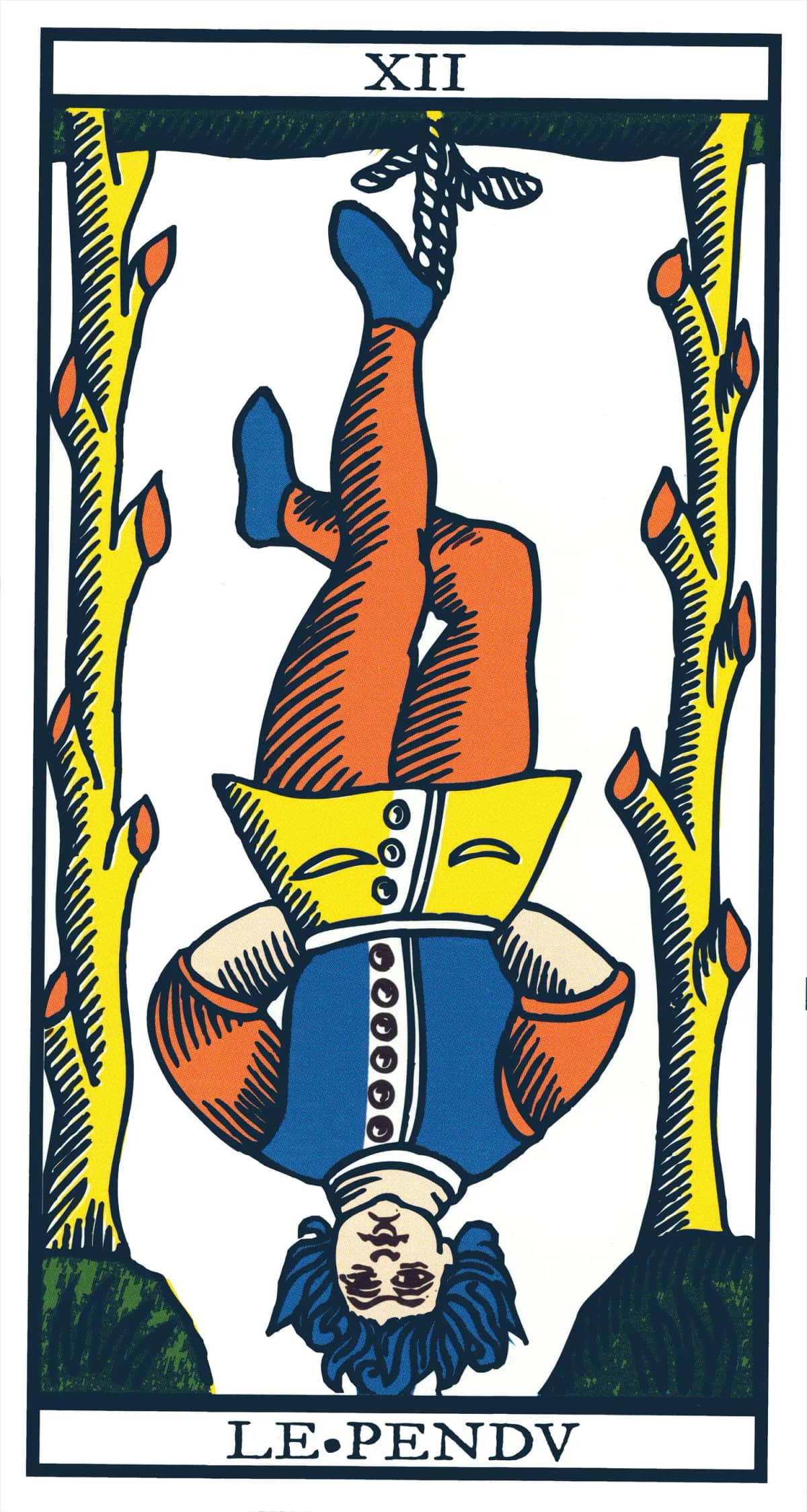 Le Pendu — Tarot de Marseille classique (type Grimaud)