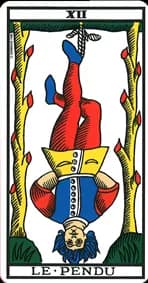 Le Pendu — Tarot de Marseille classique (type Grimaud)