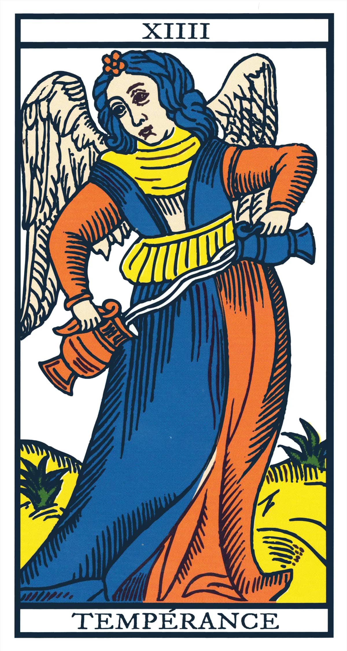 Tempérance — Tarot de Marseille classique (type Grimaud)