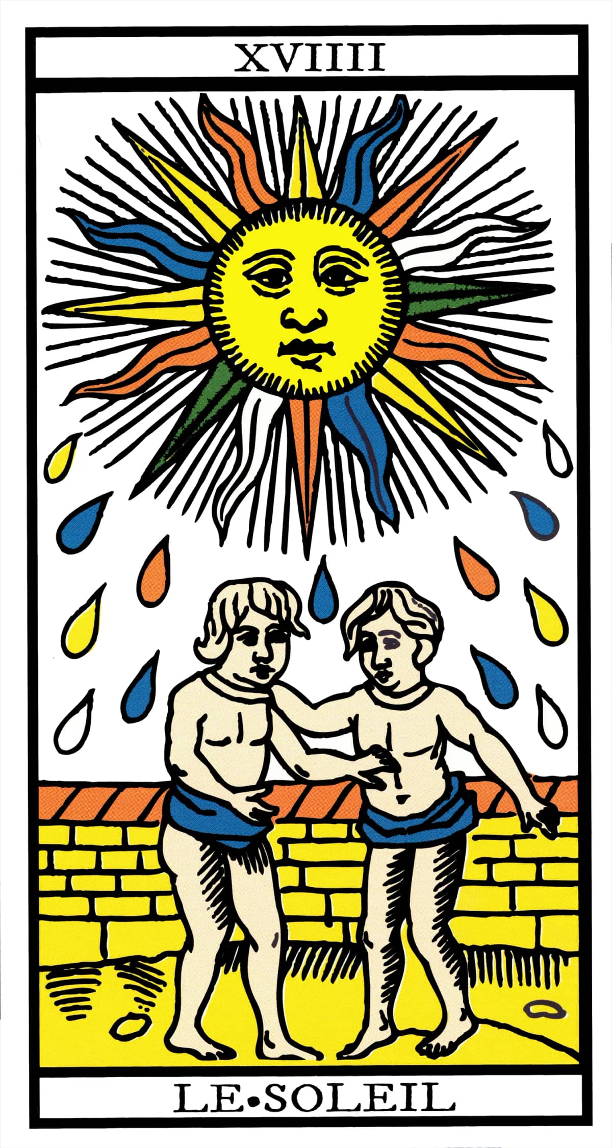 Le Soleil — Tarot de Marseille classique (type Grimaud)