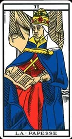 La Papesse — Tarot de Marseille classique (type Grimaud)