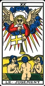 Le Jugement — Tarot de Marseille classique (type Grimaud)