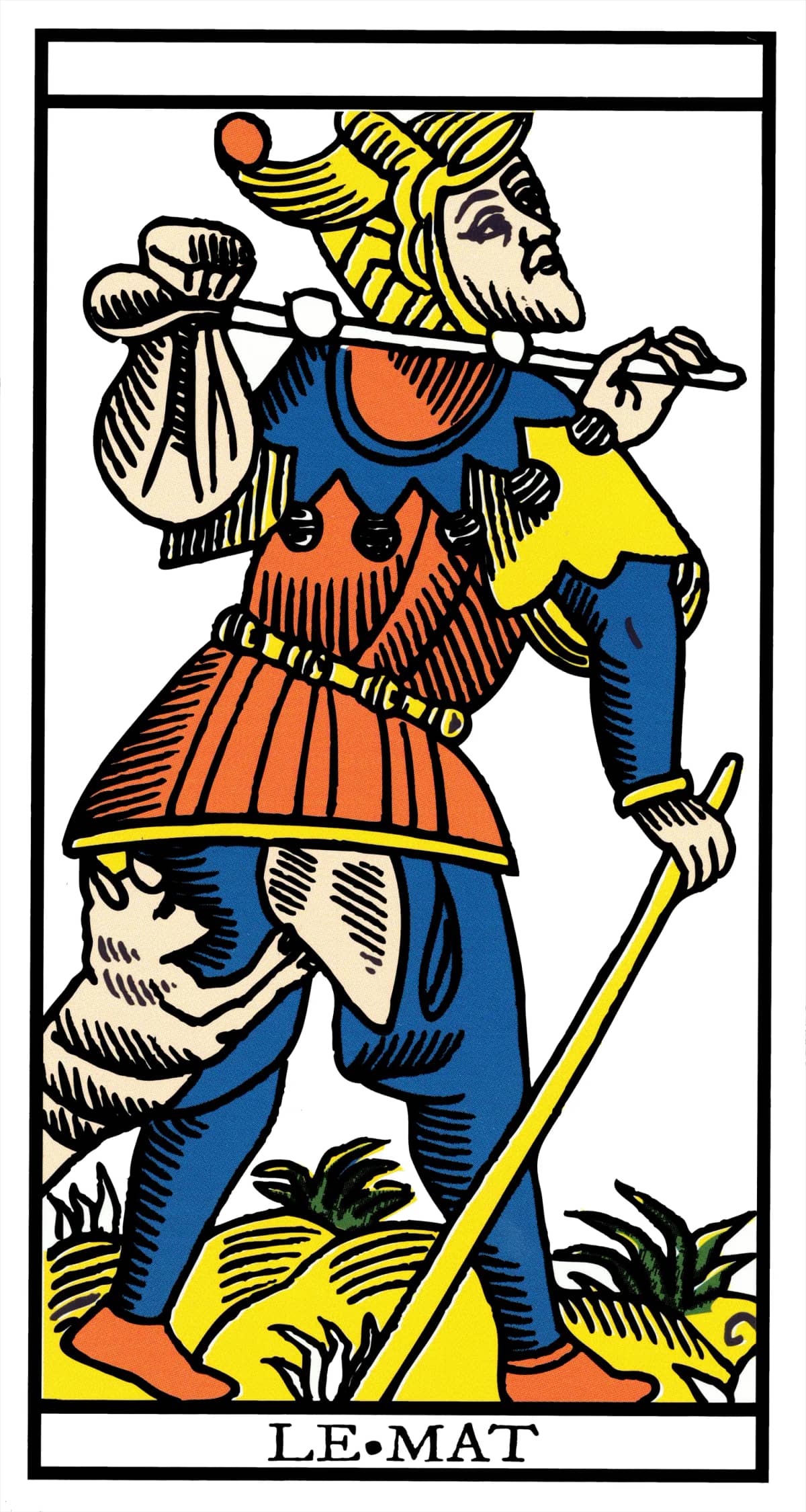 Le Mat — Tarot de Marseille classique (type Grimaud)