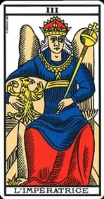 L’Impératrice — Tarot de Marseille classique (type Grimaud)