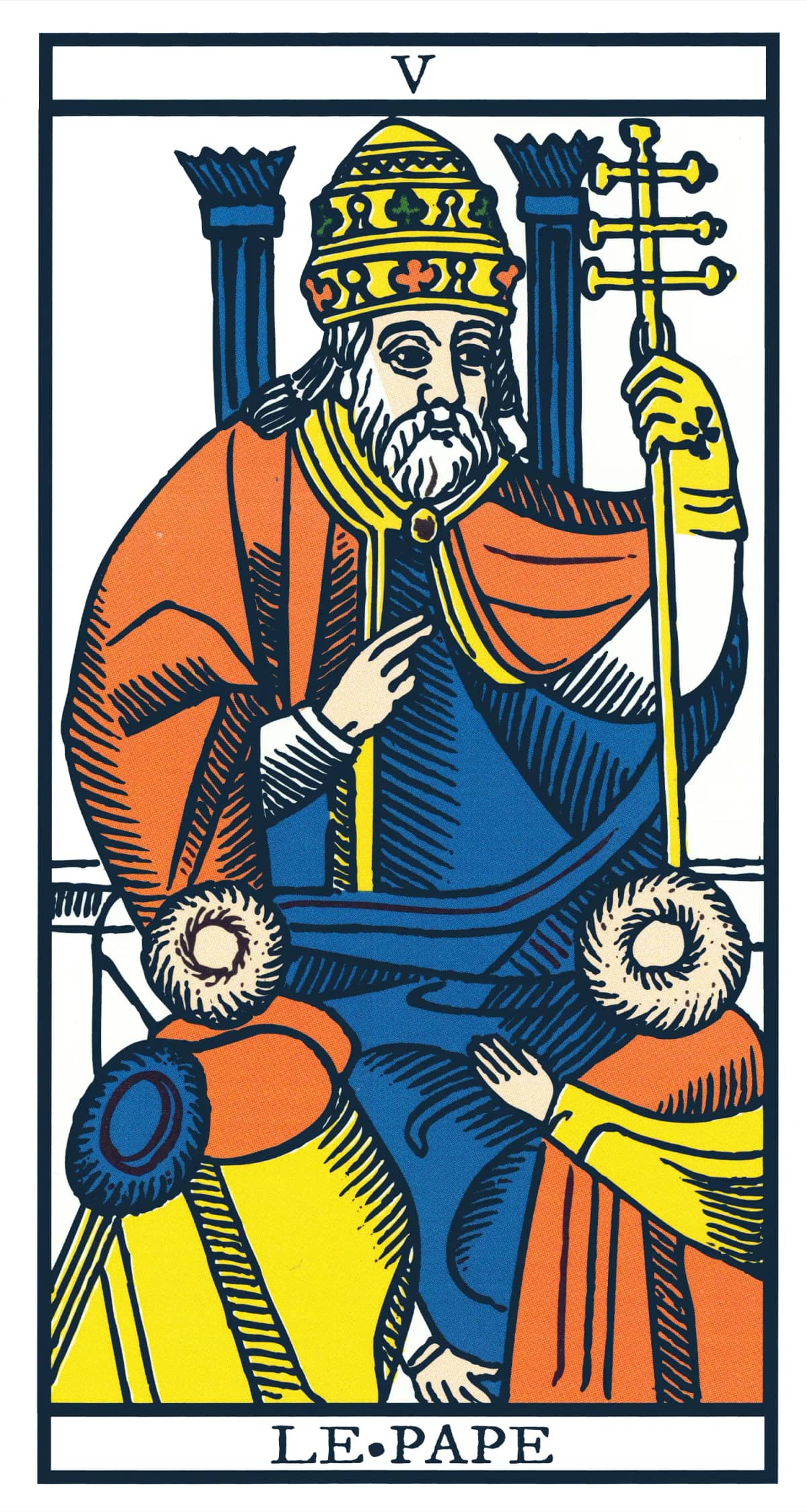 Le Pape — Tarot de Marseille classique (type Grimaud)