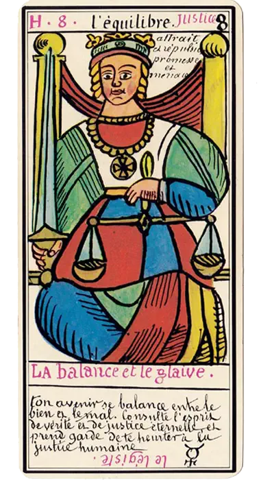 La Justice — Grand Tarot Belline