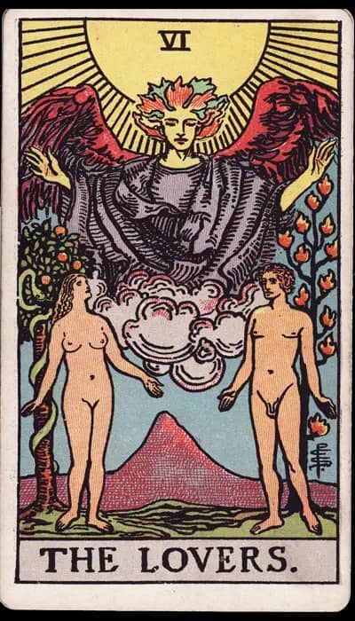 Los Enamorados — Tarot Rider-Waite-Smith