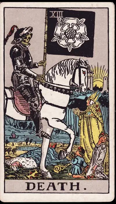 La Lame sans Nom (La Mort) — Tarot Rider-Waite-Smith